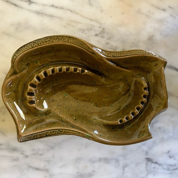 Vintage circa 1970s glazed ceramic ashtray - Picture 15 of 16